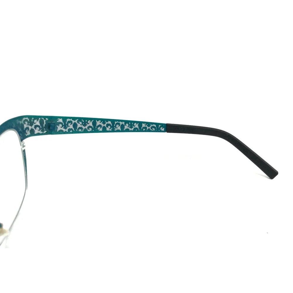 J.F. Rey Eyeglasses Frames JF2559 2222 Blue Turquoise Fleur De Lis 53-16-132